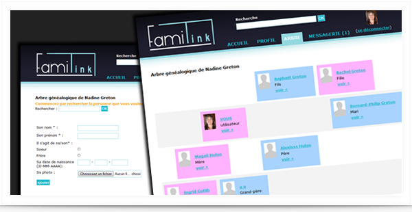 Familink, réseau social généalogique